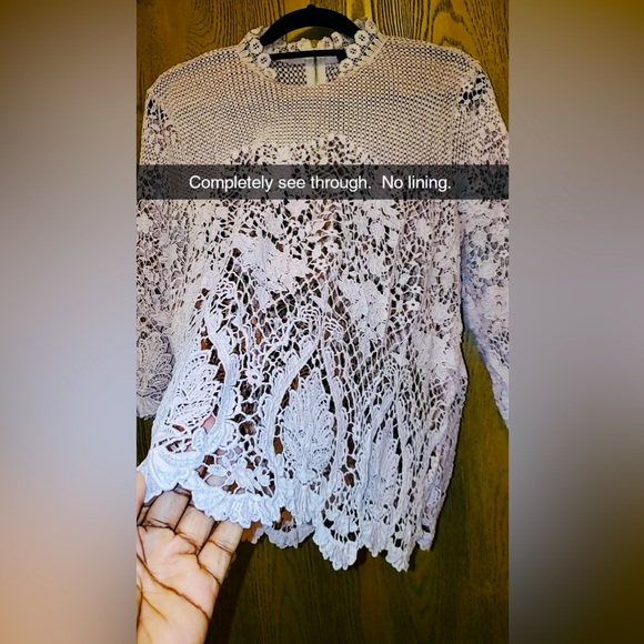 Bold Elements Pink Lace Blouse | EUC | XXL | 3/4 Sleeves - Picture 7 of 10